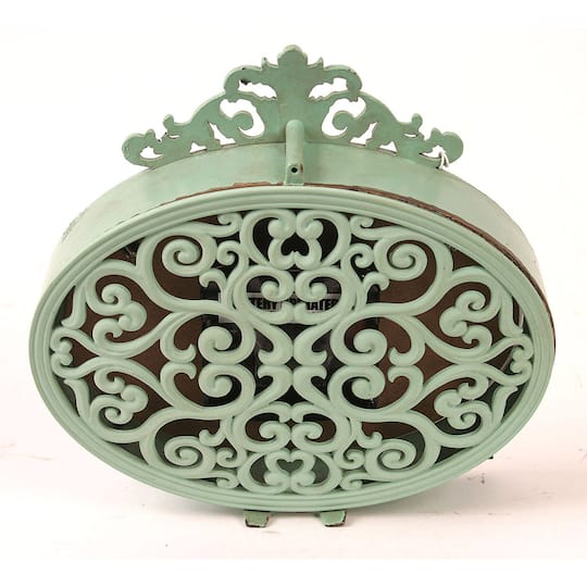 Hello Honey® Aqua Pewter Mantle Clock